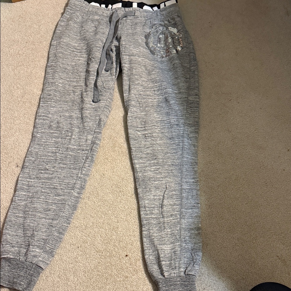 Reflex Gray Joggers with Sequin Accent